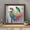 5D Diamond Painting Kits,Elegant Lady Peacock Feather Dress with Umbrella Special Shape Diamond Art Kits for Beginners,DIY Paint by Diamonds Crafts for Adults Home Wall Decor 12 X 12inch
